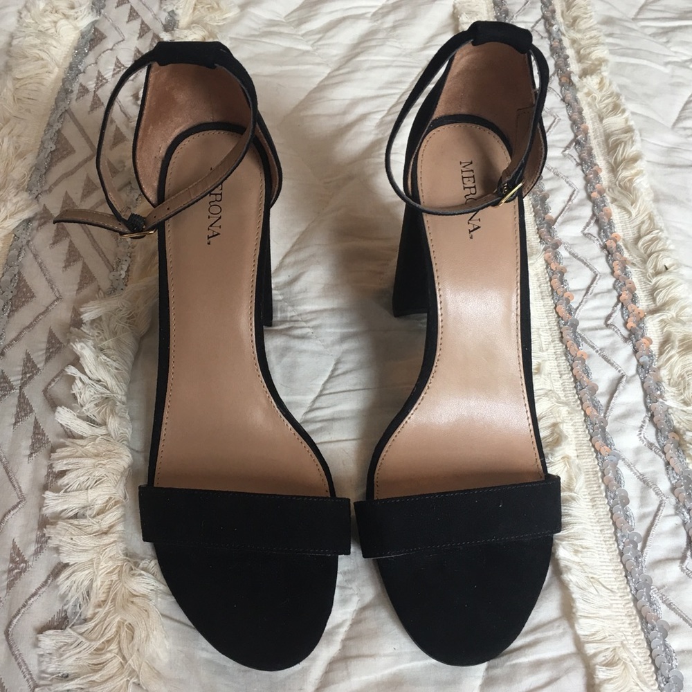 Black Merona Block Heel